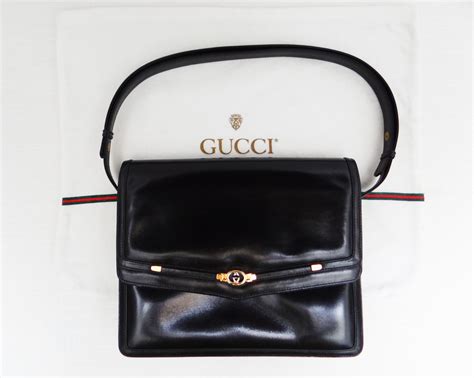 black gucci vintage bag|authentic vintage Gucci handbag.